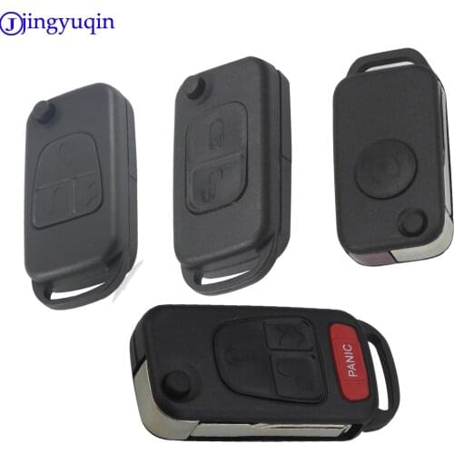 10pcs Flip Folding Replacement Remote Car Key Shell For Mercedes For Benz W168 W124 W202 W203 A C E ML C CL S SL SEL SLK E113
