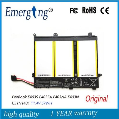 11.4V 57Wh New Original Laptop Battery C31N1431 for ASUS EeeBook E403S E403SA E403NA E403N
