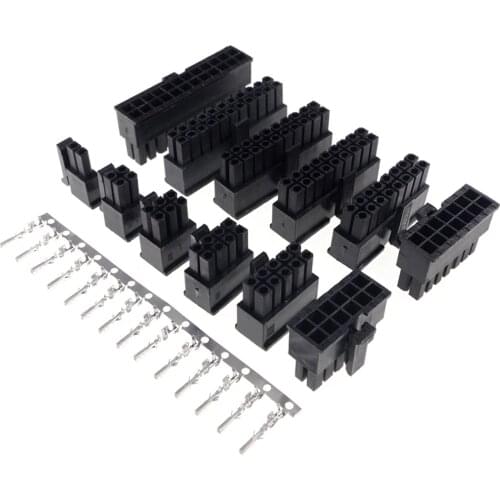 2pcs Micro-Fit 3.0 mm connector dual rows Male Housing 2x1 2Pin 4 6 8 10 12 14 16 18 20 22 24 Pin Female Terminal