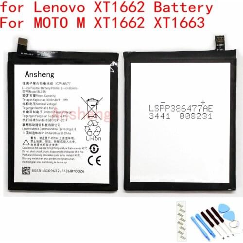 Ansheng Original BL265 3000mAh battery for Lenovo XT1662 For Motorola MOTO M XT1662 XT1663 Mobile Phone