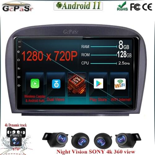 360 camera IPS screen 9 " 6G+128G Android 11 for Mercedes SL R230 SL350 SL500 SL55 SL600 SL65 2001-2007 GPS Navigation