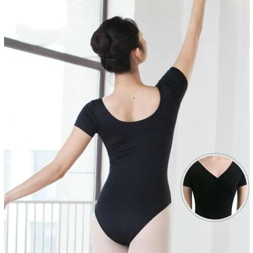 Ballet Leotard For Adult Women Dance Tank Top Gymnastics Leotard Black Dresses Sexy V Back Ballet Costume womens top