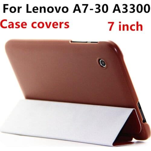 Case cover For Lenovo A7-30 A3300 Protective Smart Covers Leather Tablet PC A3300-H a7-30 A7 30 PU Protector Sleeve Cases 7 inch