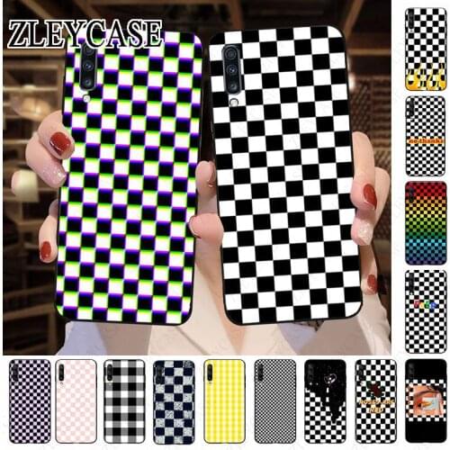 Black and white chess board Phone Case For Samsung Galaxy A50 A10 A20 A20E A20S A30S A40 A51 A70 A30 A6 A7 A8 COVER Mobile Cases