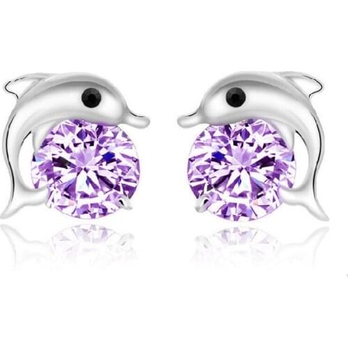 Designer Fine Jewelry 925 New Silver Dolphin Lover Fashionable Cute earring