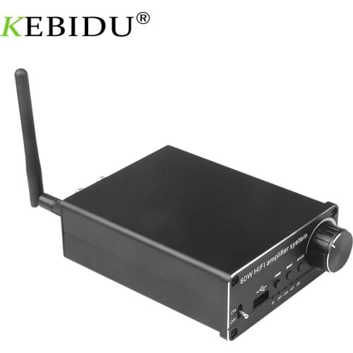 Kebidumei Bluetooth 5.0 HiFi Amplifiers Stereo Home Audio Digital Sound Amplifier Support DAC PCM/LPCM Bluetooth Receiver