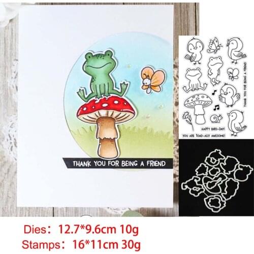 Frog and Bird Metal Cutting Dies and Stamps for DIY Scrapbooking photo album Decorative Embossing DIY Paper Cards