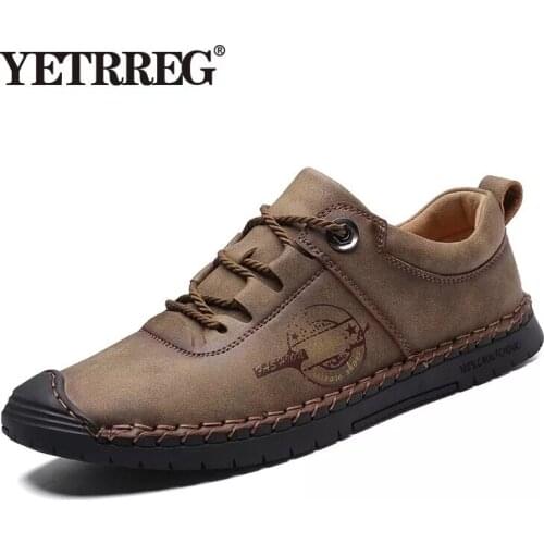 Vancat New Split Leather Men Casual Shoes Fashion Top Quality Driving Moccasins Slip On Loafers Men Flat Shoes Mens shoes