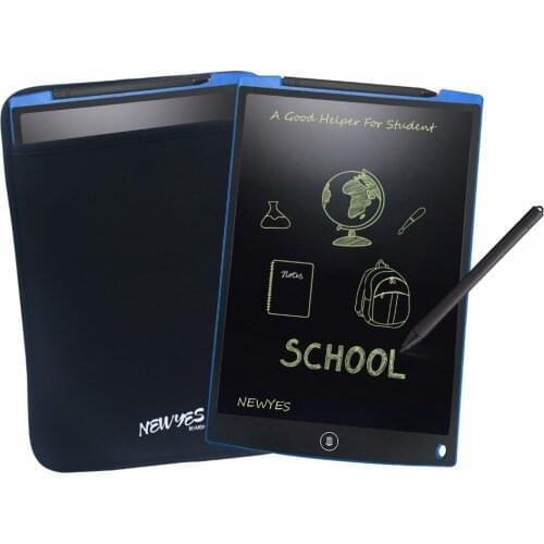 NEWYES 12" Blue LCD Writing Digital Drawing Tablets Handwriting Pad Portable Electronic eWriter Board Paperless Notepad with Bag