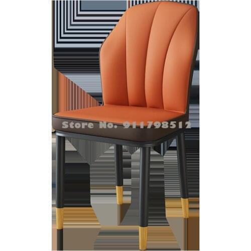 Nordic light luxury dining chair home modern minimalist soft bag chair net red makeup desk chair hotel leather dining table chai