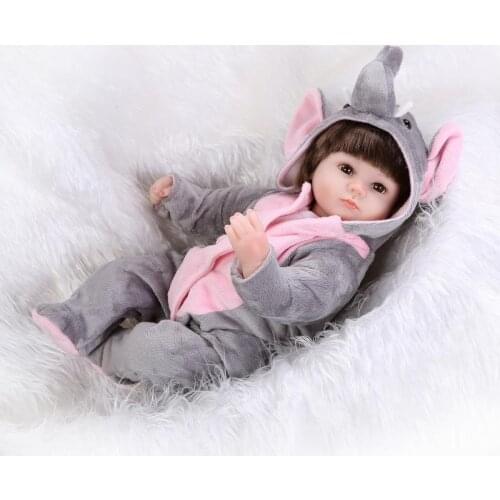 17 "new silicone vinyl adora baby doll reborn lifelike dolls child baby girl kid silicone girl toys for children