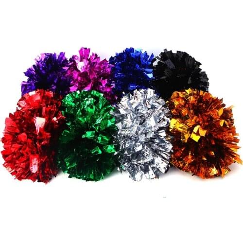 Handheld Pom Poms Cheerleader Cheerleading Cheer Dance Party Football Club Decor