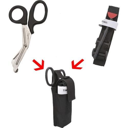 Tactical Survival Kit Tourniquet Scissors Pouch Military First Aid Medical Belt Bag Outdoor Survival Gear EMT Emergency System