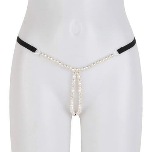 Hot Sell Sexy Lingerie for Women Sex Wear Pearls Massage Ladies Panties Beading G-string Babydoll Bikini Micro Thong Underwear