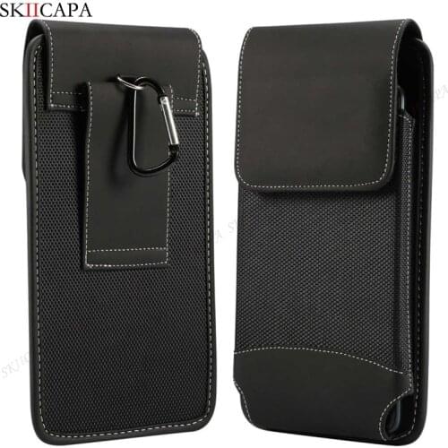 Universal Holster Phone Pouch Waist Bag for Samsung Quantum 2 A82 S21 S20 Ultra F52 A32 A52 5G Oxford Cloth Belt Clip Phone Case