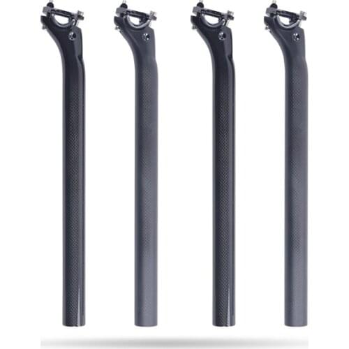 Bike carbon fiber bicycle seatpost MTB road bike parts mountain rod seat post 3k matte 27.2/30.8 /31.6 *400MM offset Road Stud