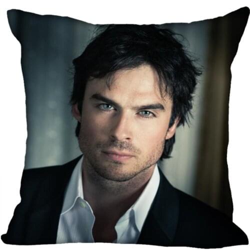 High Quality Custom ian somerhalder ian somerhalder Pillowcase Square Pillow Cover Zippered Christmas, Valentines Day gift