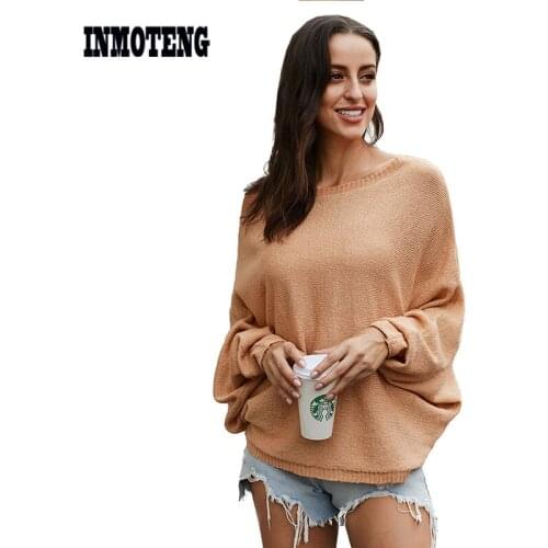 Nude/Black/Gray Chillaxin’ Dolman Knit Sweater Women Autumn Winter Long Sleeve Casual Loose Sweater Tops Outerwear Plus Size