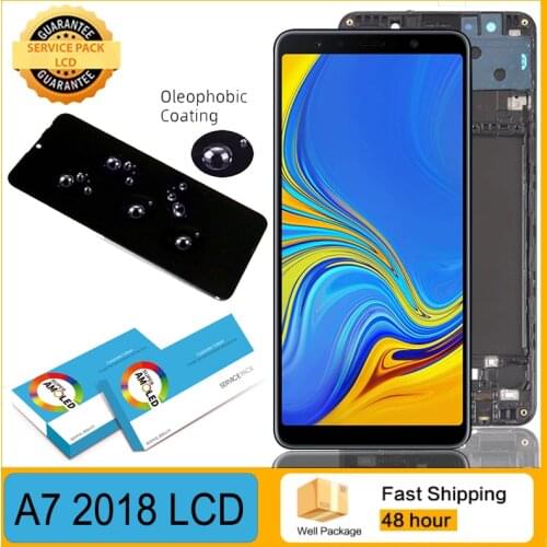 100% Original 6.0'' Super AMOLED for SAMSUNG Galaxy A7 2018 SM-A750F A750F A750 LCD Display Touch Screen Digitizer Repair Parts