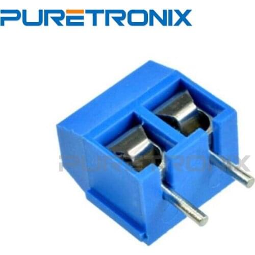 20PCS/LOT KF301 KF301-2P KF301-3P 2Pin 5.0mm Pitch PCB Screw Terminal Block Connector