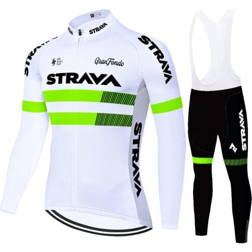 2021 pro team STRAVA cycling jersey men ​​summer spring quick dry cycling kit​ ​​20D gel pad conjunto ciclismo hombre