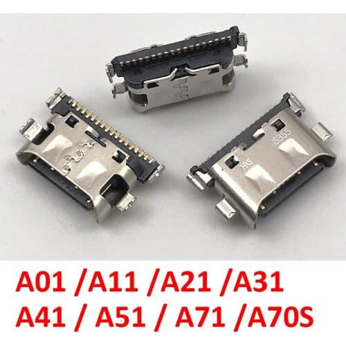 50Pcs For Samsung A01 A11 A21 A31 A41 A51 A71 A10S A20S A21S A30S A50S A51S A70S A10 A20 USB Jack Plug Charging Port Connector