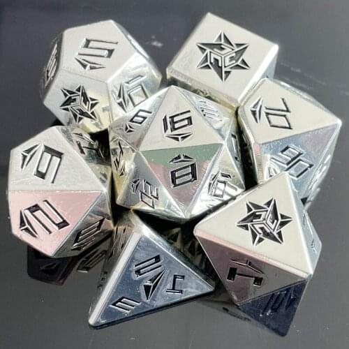 7 pieces/set DND metal dice sword style design RPG MTG dungeon table game entertainment dice