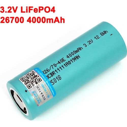 3.2V 26700 4000mAh LiFePO4 Battery 3C Continuous Discharge Maximum 5C High power battery For Electric car scooter Energy storage
