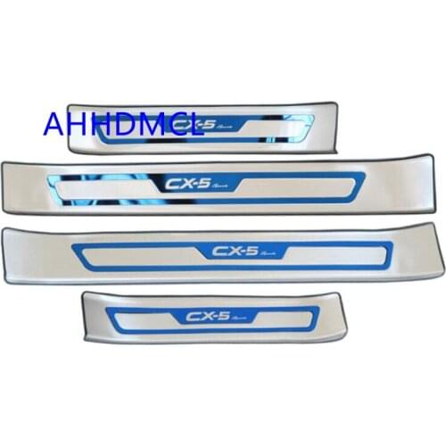 Car Welcome Pedal Threshold Strip Door Sill Strip For Mazda CX-5 2013 2014 2015 2016 2017 2018 2019 2020