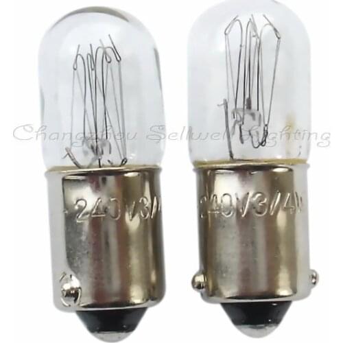 Free Shipping 240v 3/4w Ba9s 10x28 Great!miniature Lamps Lighting A350