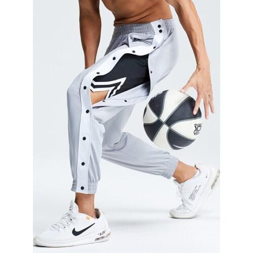 Mens Casual Sweatpants joggers Button Pants Mens Loose Trainer Pant Man Trousers mens clothing