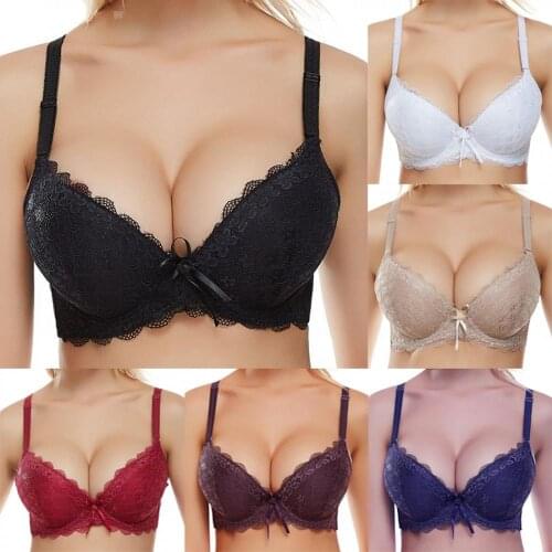 C Cup Bra Sexy Women Lingerie Plus Size Bras Push Up Perfect Shape Lace Floral Bra Breathable Bra Tops Underwear