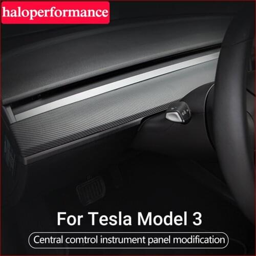 Model3 Central Control Instrument Panel For Tesla Model 3 Accessories Carbon Fiber ABS 2017-2020 model three Central Console Y