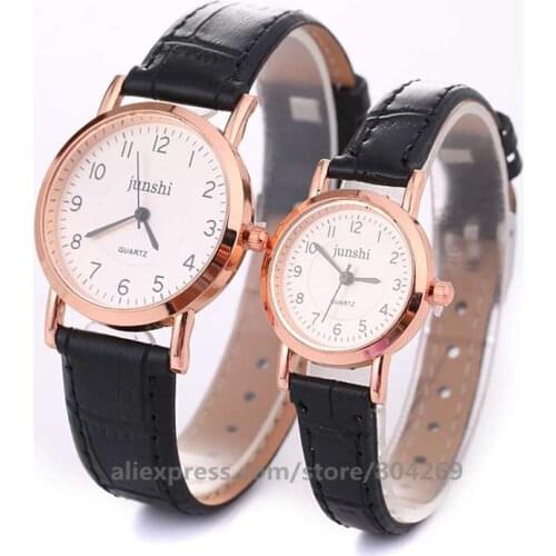 Women Men Student Rose Gold Watches Women Big Number Rhinestone Rose Gold Case Lovers Wristwatch 920202