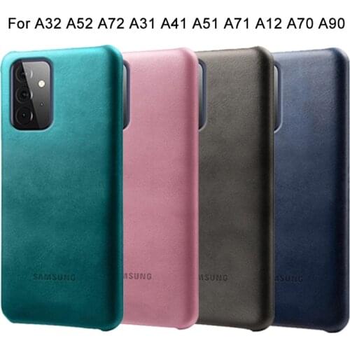 A72 Samsung Galaxy A32 A52 A72 A12 A02S Case PU Leather Cover Anti-fall Back Protective Case for Galaxy A31 A41 A51 A71 A90 A70