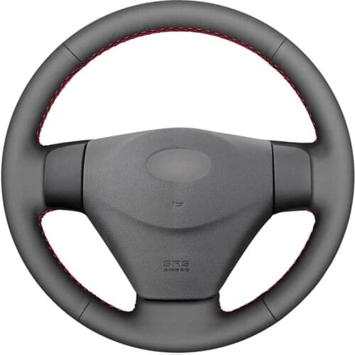 Black Artificial Leather No-slip Car Steering Wheel Cover for Hyundai Accent 2005-2011 Getz 2005-2011 Kia Rio Rio5 2004-2009