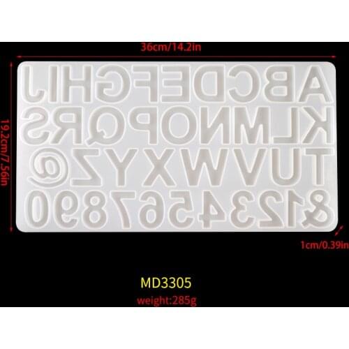 DM027 Letter Alphabet Number Epoxy Resin Molds Silicone Casting Mould DIY Keychain Pendant Jewelry Making Accessories Craft