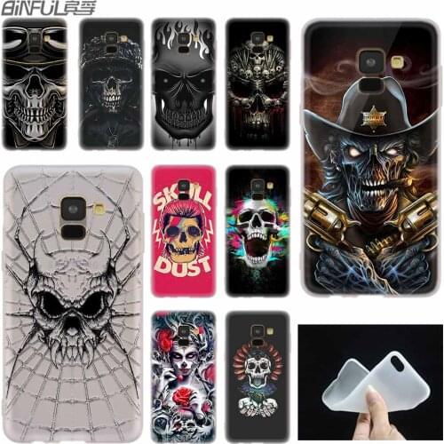 Elegant Vintage Skull case Silicone cover Phone For Samsung A50 A70 A80 A30 A40 A90 A6 A8 A9 A7 A5 A3 Plus 2018 2017 2016 Star