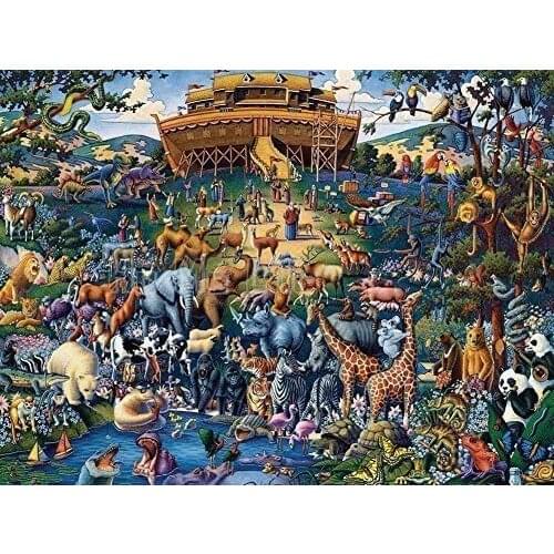 Canvas Prints Noahs Ark Oil Painting On Canvas Modern Wall Art Pictures For Home Decoration