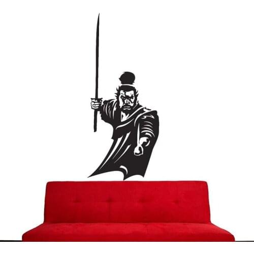 Kendo Wall Sticker Warrior Ninja Poster Vinyl Art Wall Decals Home Decoration Decor Mural Kendo Samurai Decal