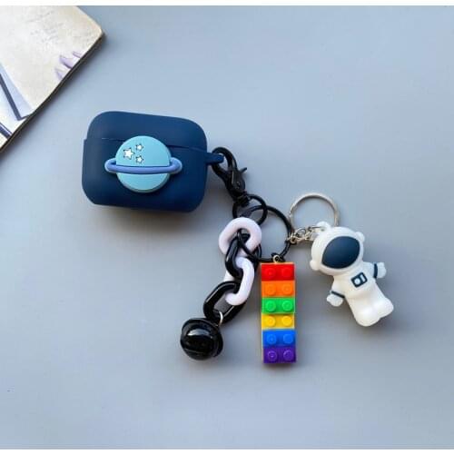 Cute astronaut cases for Jabra Elite Active 65t TWS Protective Cover cartoon Space Pendant Earphone Cover For Jabra 65 T