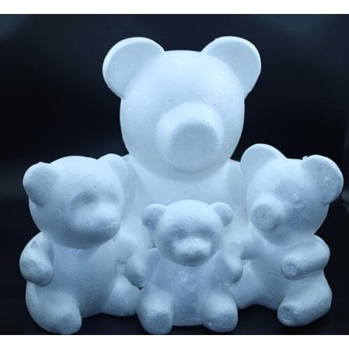 1pcs 20cm/30cm Artificial Flowers Foam Teddy Bear of Roses Mold DIY Gifts Polystyrene Styrofoam Wedding Valentines Day Present