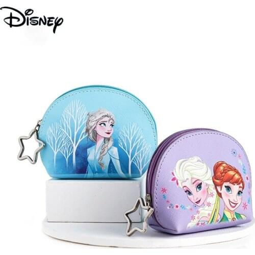 Disney Original Aisha Childrens Storage Bag Cartoon Lady Wallet Korean Creative PU Coin Purse Small Purse Mini Wallet Gift