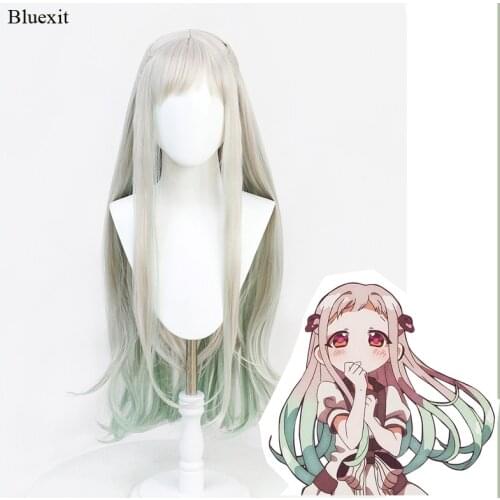 Cosplay Wigs Nene Yashiro Cosplay Green Hair Heat Resistant Synthetic Hairwear Jibaku Shounen Hanako kun Cosplay