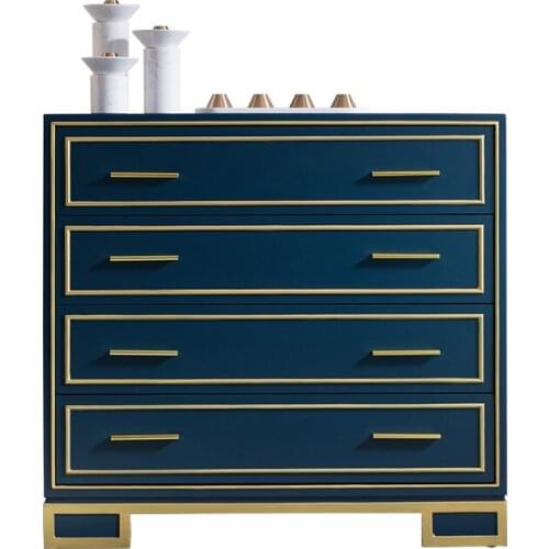 Light luxury American solid wood bucket cabinet designer artistic sense lockers modern living room furniture