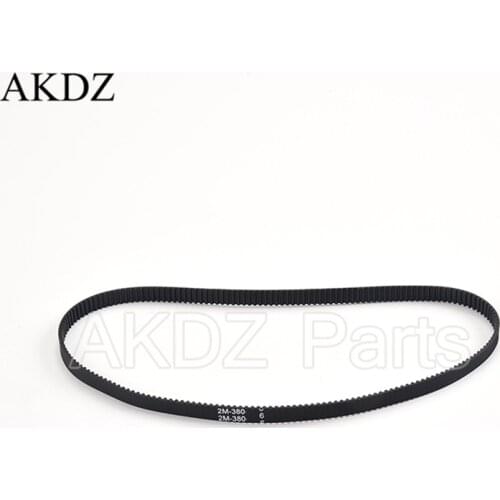 2MGT 2M 2GT Synchronous Timing belt Pitch length 380 width 6mm/9mm Teeth 190 Rubber closed