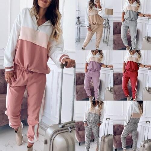 ZOGAA Womens Fashion Hooded Jogging Suit Hoodie Set Tracksuits