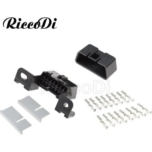 1/5/20kits KET 16pin Male Female Plug OBD Diagnostic Socket Plug Wire Auto Connector For Volkswagen VW GM MG610761-5