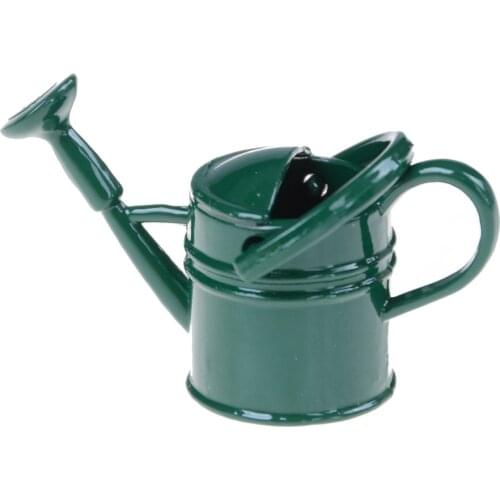 1/6 1/12 Metal Black Watering Can Garden miniature Decoration for Children Kids Dolls Acces Dollhouse Miniature Furniture