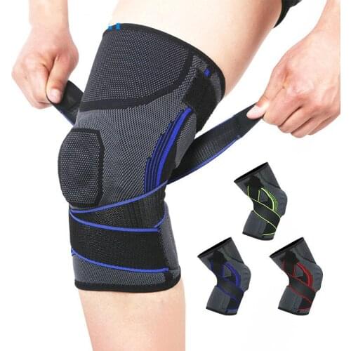 1 Pc Silica Gel Non-slip Sports Knee Pads Protector Kneepad Men And Women Kneecap Fitness Training Elastic Brace Knee Pads